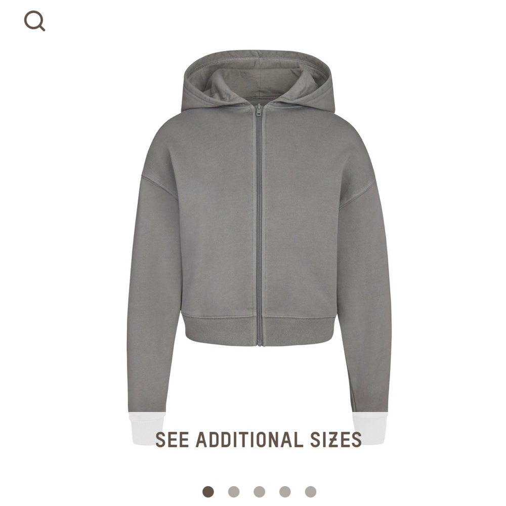 NWT!! SKIMS OUTDOOR Fleece Zip “Pacific” Size S